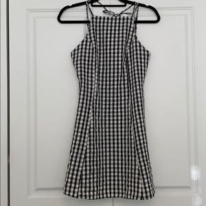 Black and White Gingham Mini Dress